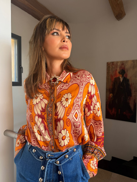 Chemise Imprimée Rétro