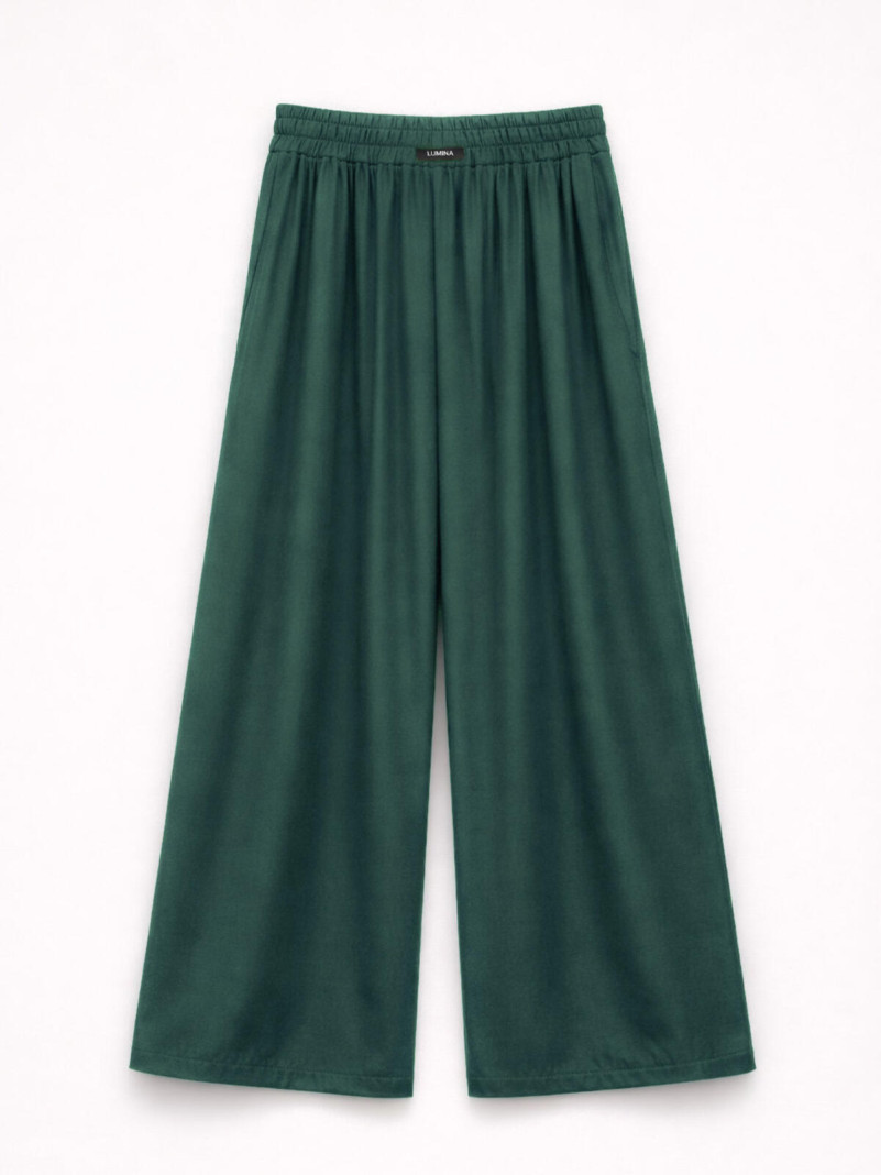 Pantalon fluide verde