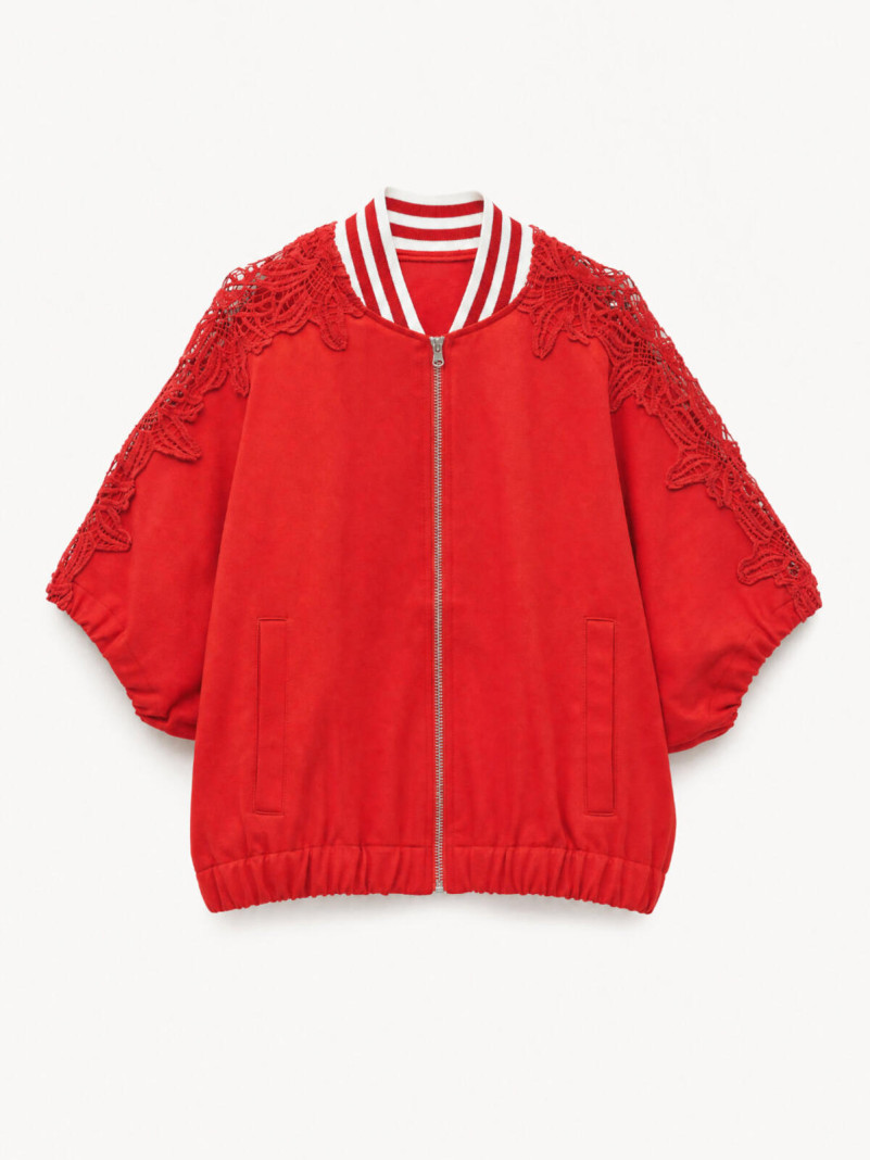 Veste en jean dentelle