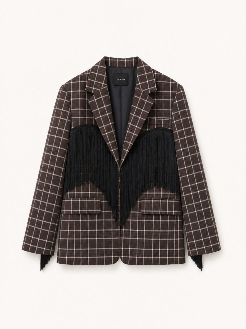 Veste blazer à franges