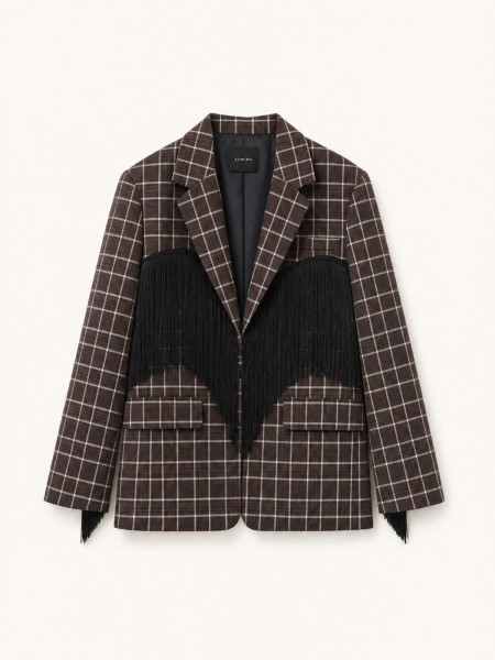 Veste blazer à franges