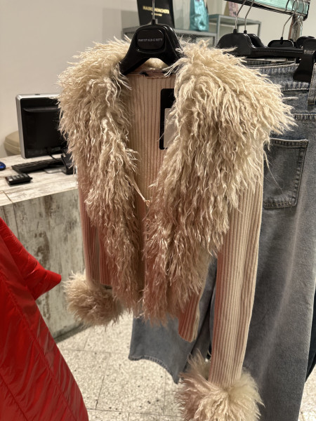 Cardigan Fausse Fourrure Shaggy