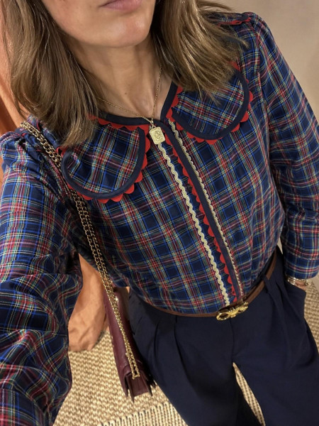 Chemise carreaux bleu