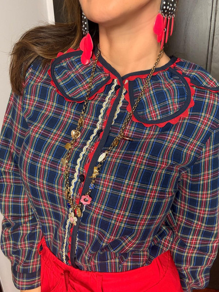 Chemise carreaux bleu