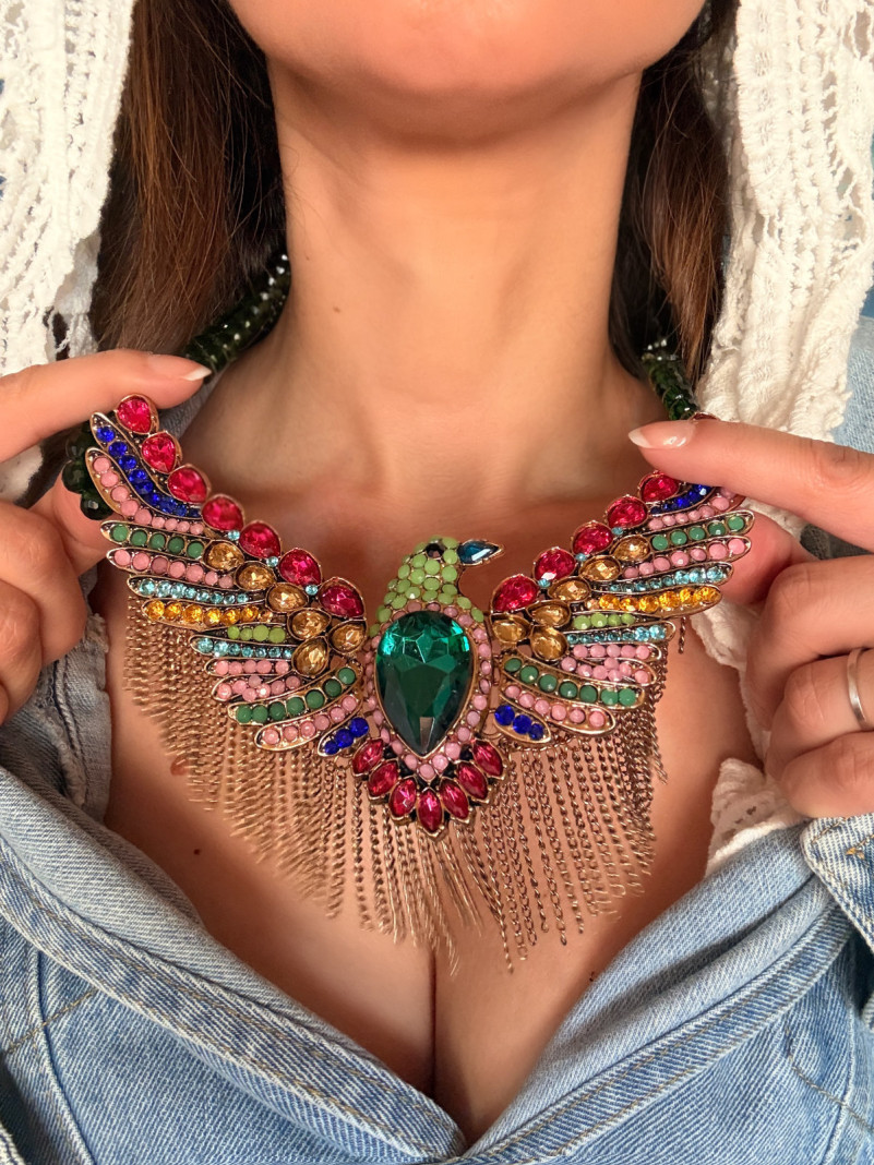 Collier plastron Pendentif...