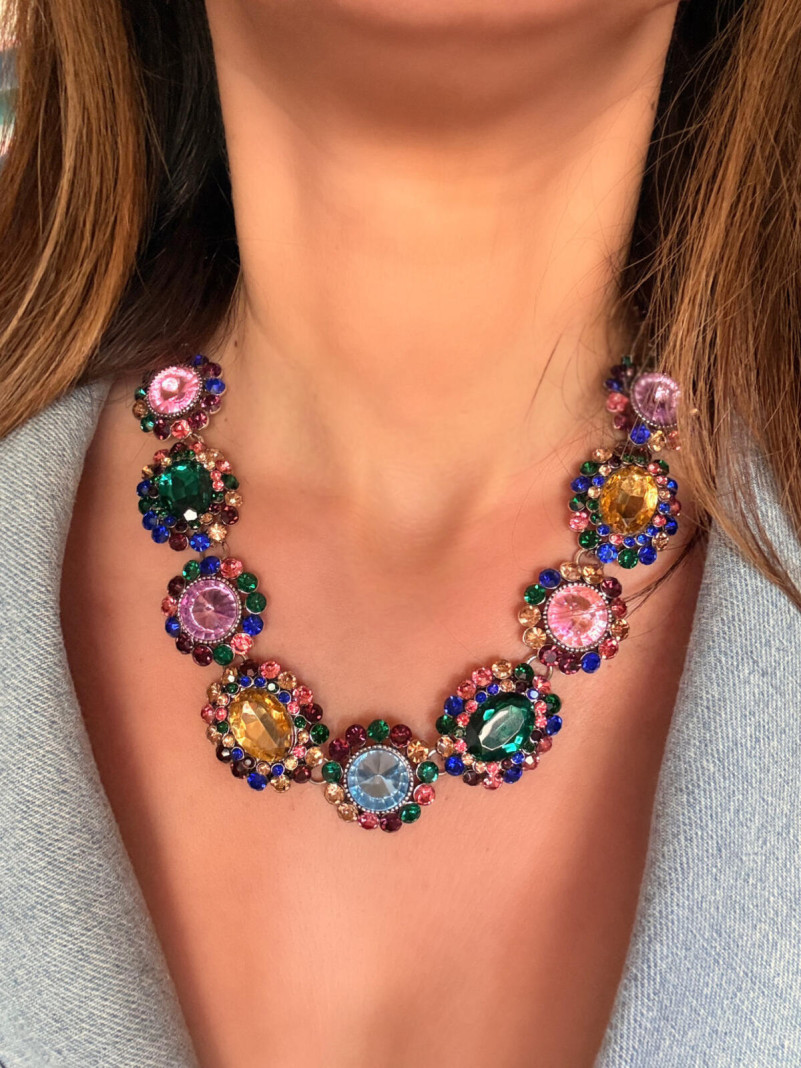 Collier Plastron Mosaïque