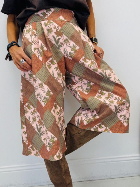 Bermuda long Kaki/Rose