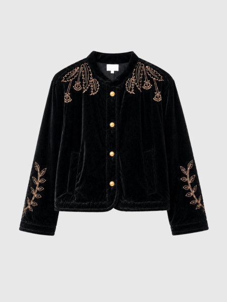 Veste velours et broderies