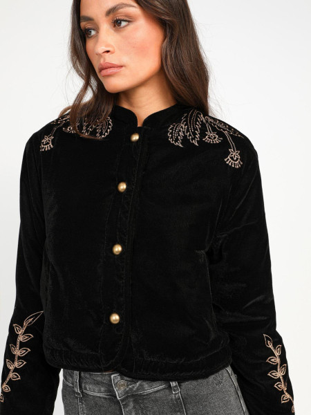 Veste velours et broderies