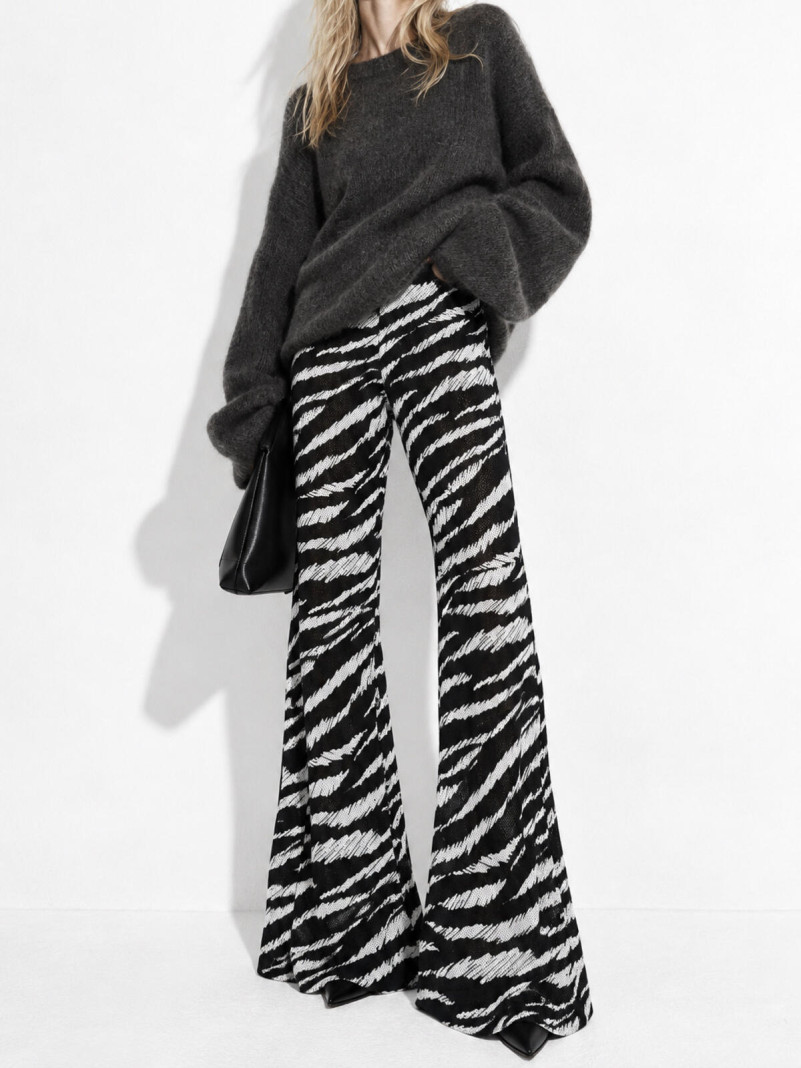 Pantalon Évasé Flare à...
